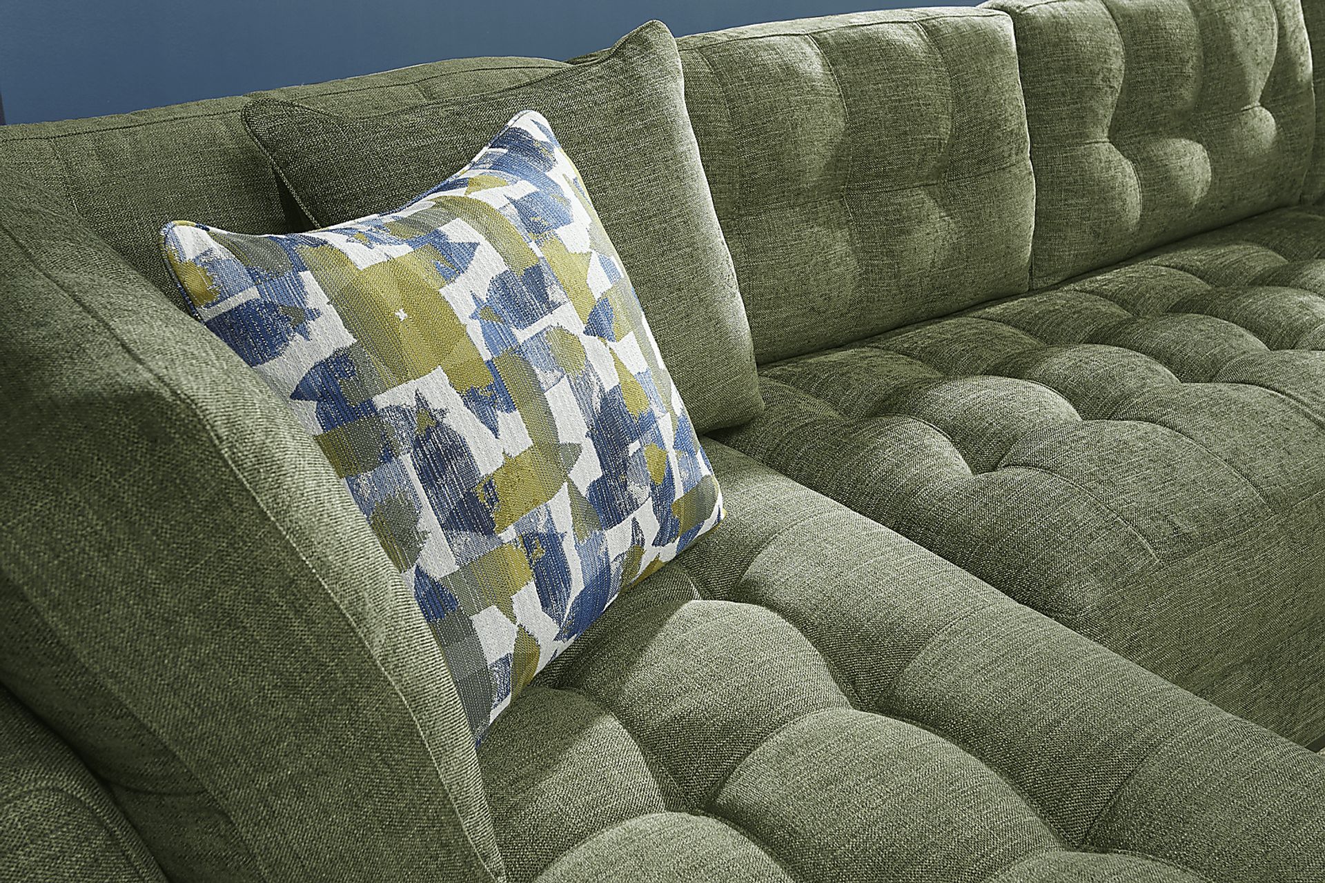 Metropolis Way Avocado Textured 3 Pc Sectional - Image 6