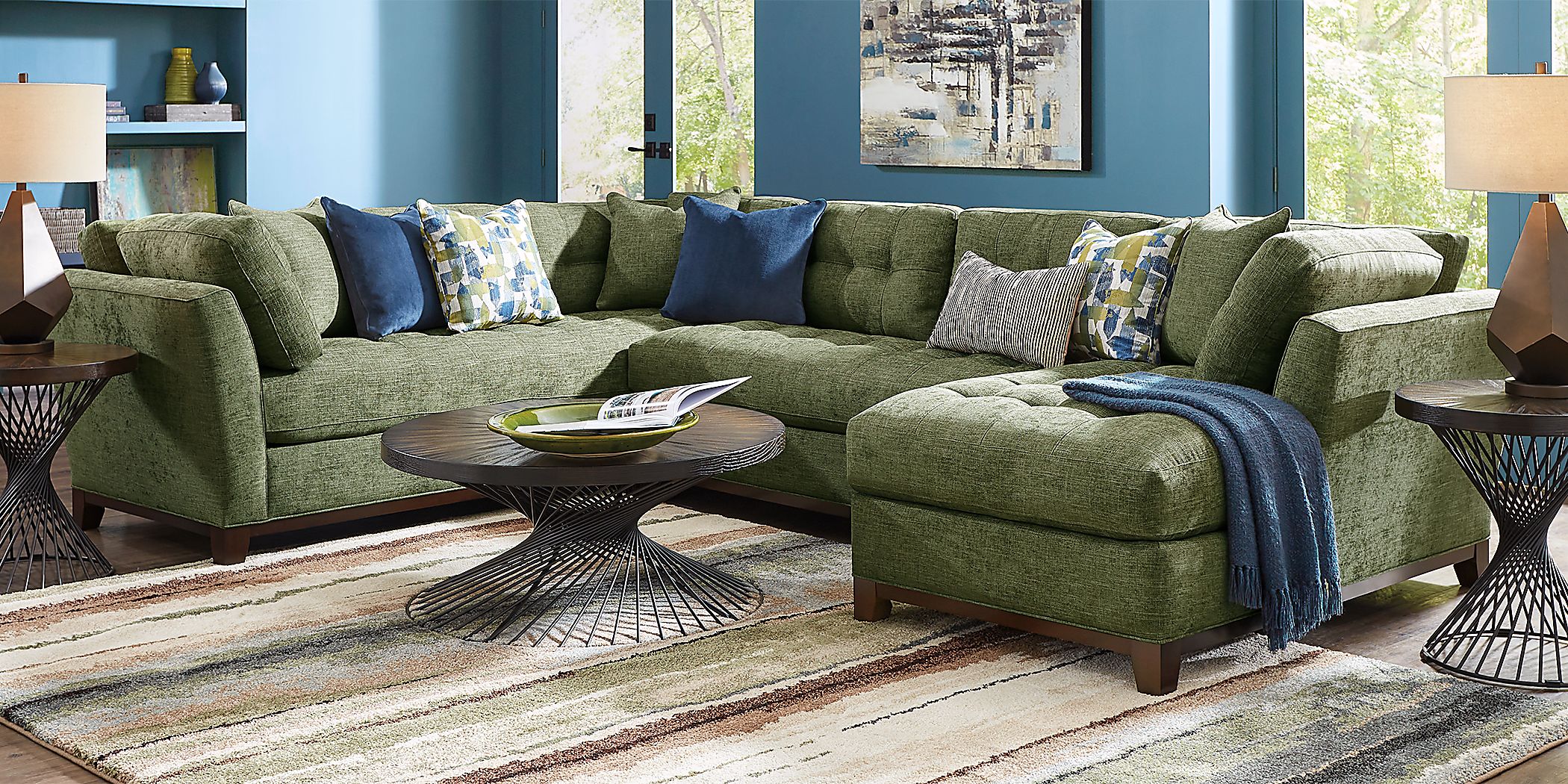 Green sectional deals