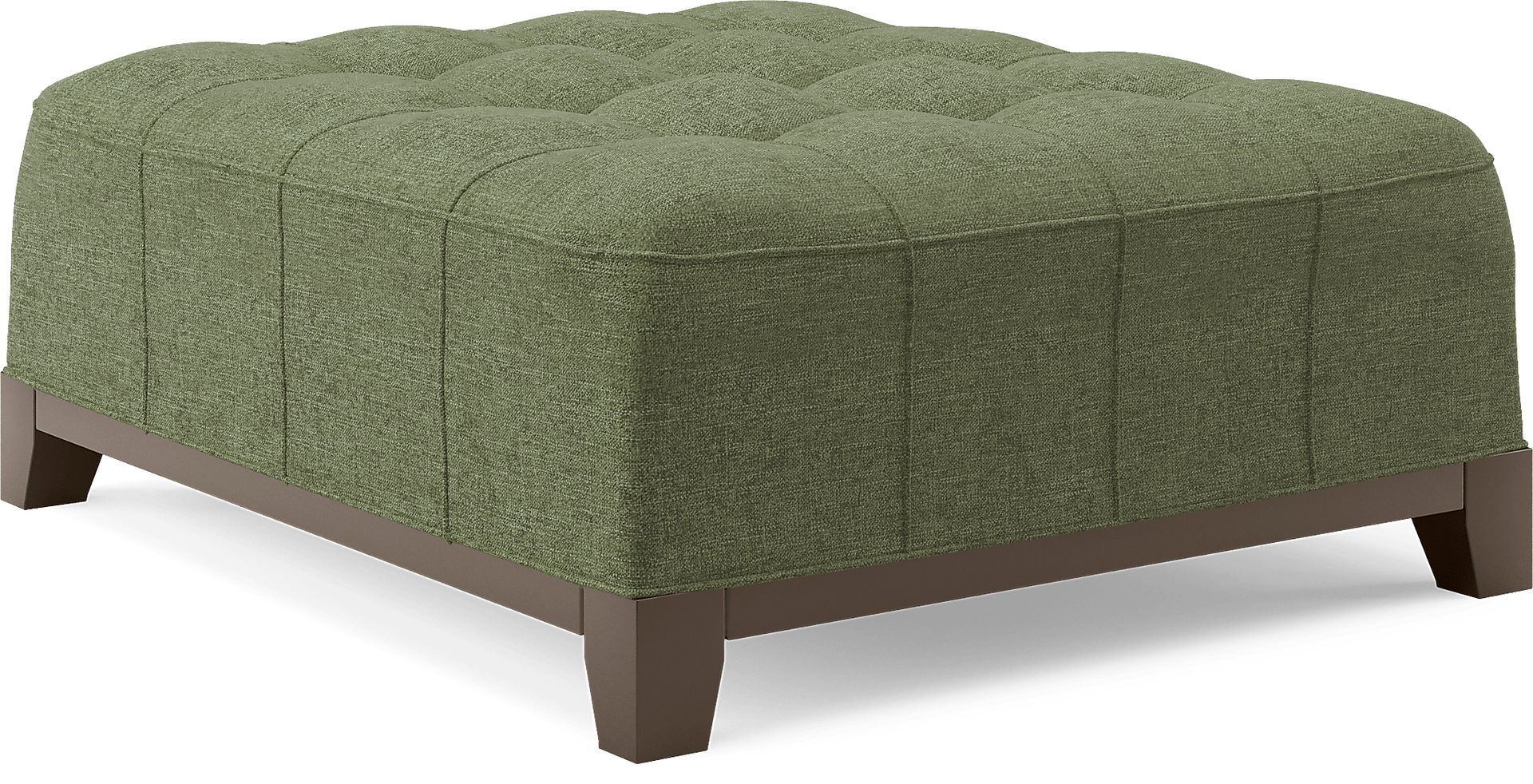 Metropolis Way Avocado Textured Cocktail Ottoman - Image 1