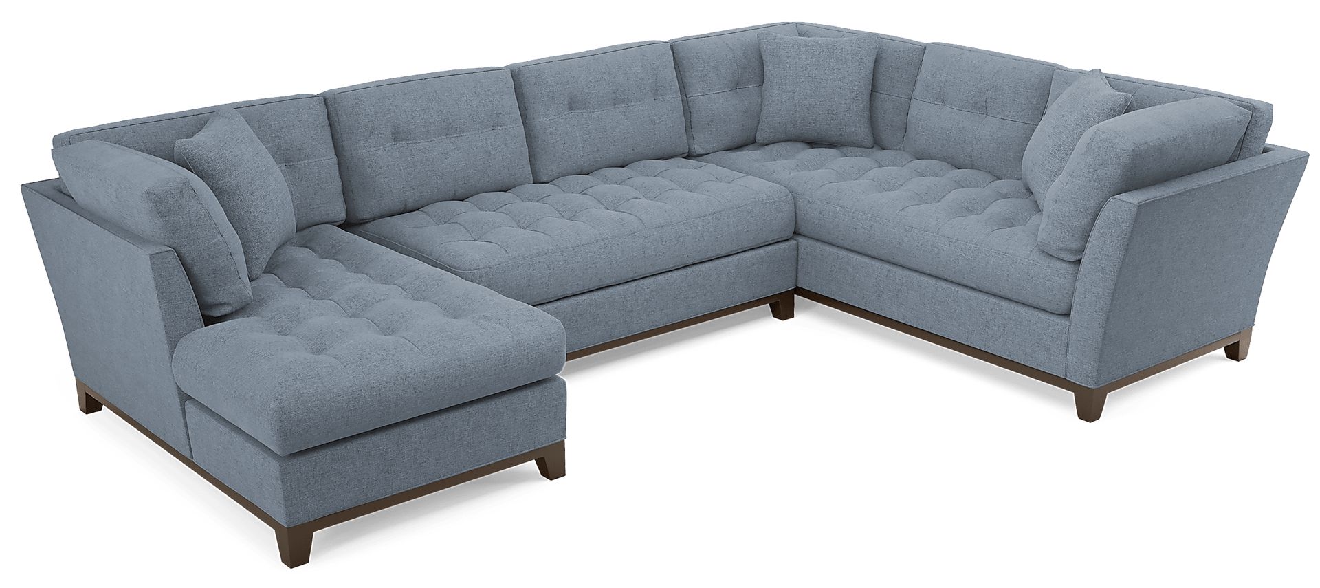 Metropolis Way Chambray Textured 3 Pc Sectional - Image 4