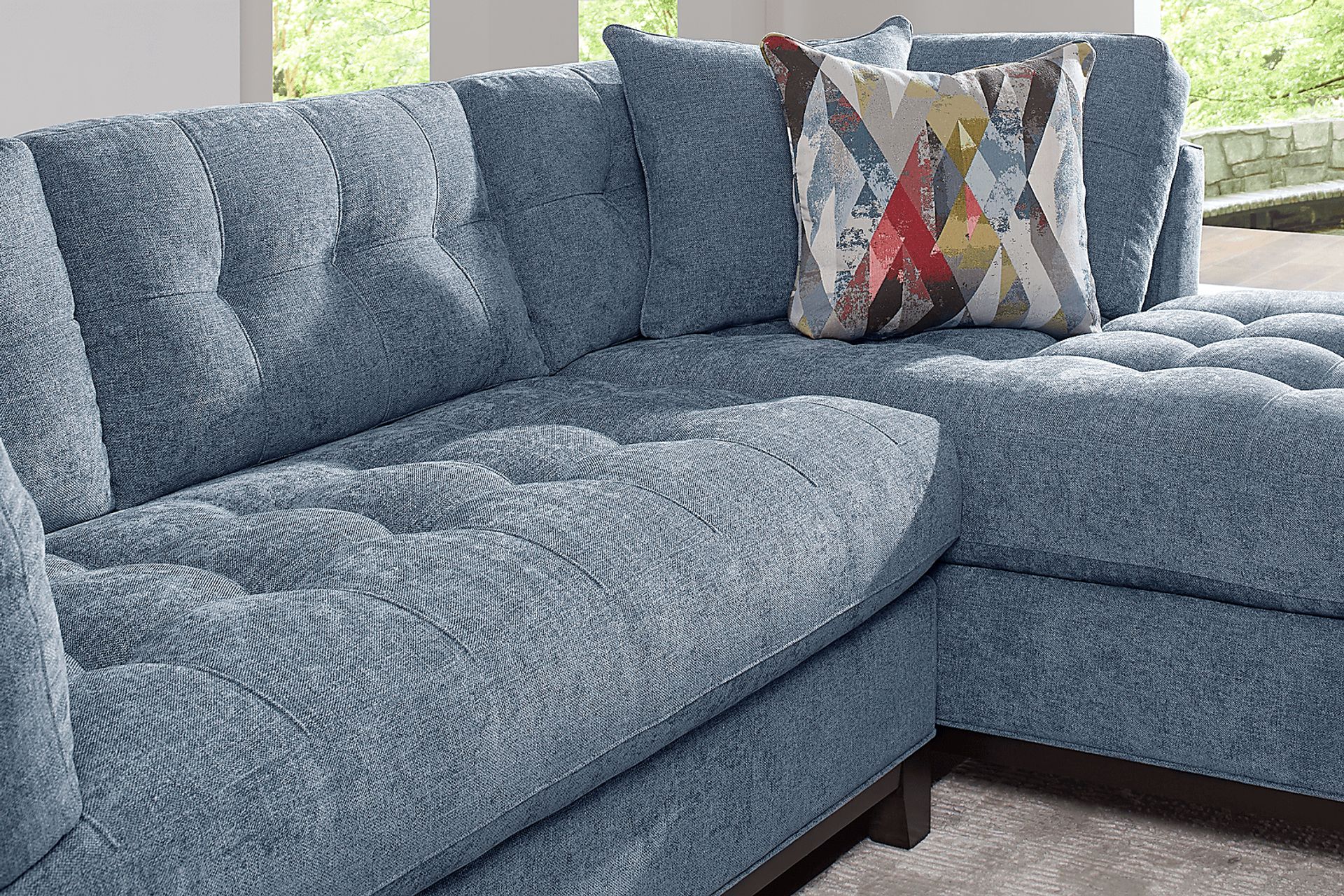 Metropolis Way Chambray Textured 3 Pc Sectional - Image 7