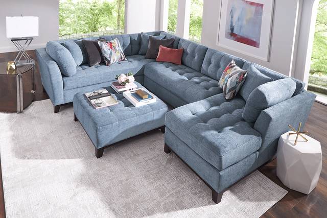 Metropolis Way Chambray Textured 3 Pc Sectional - Thumbnail - Image 2
