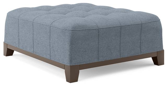 Metropolis Way Chambray Textured Cocktail Ottoman - Thumbnail - Image 2