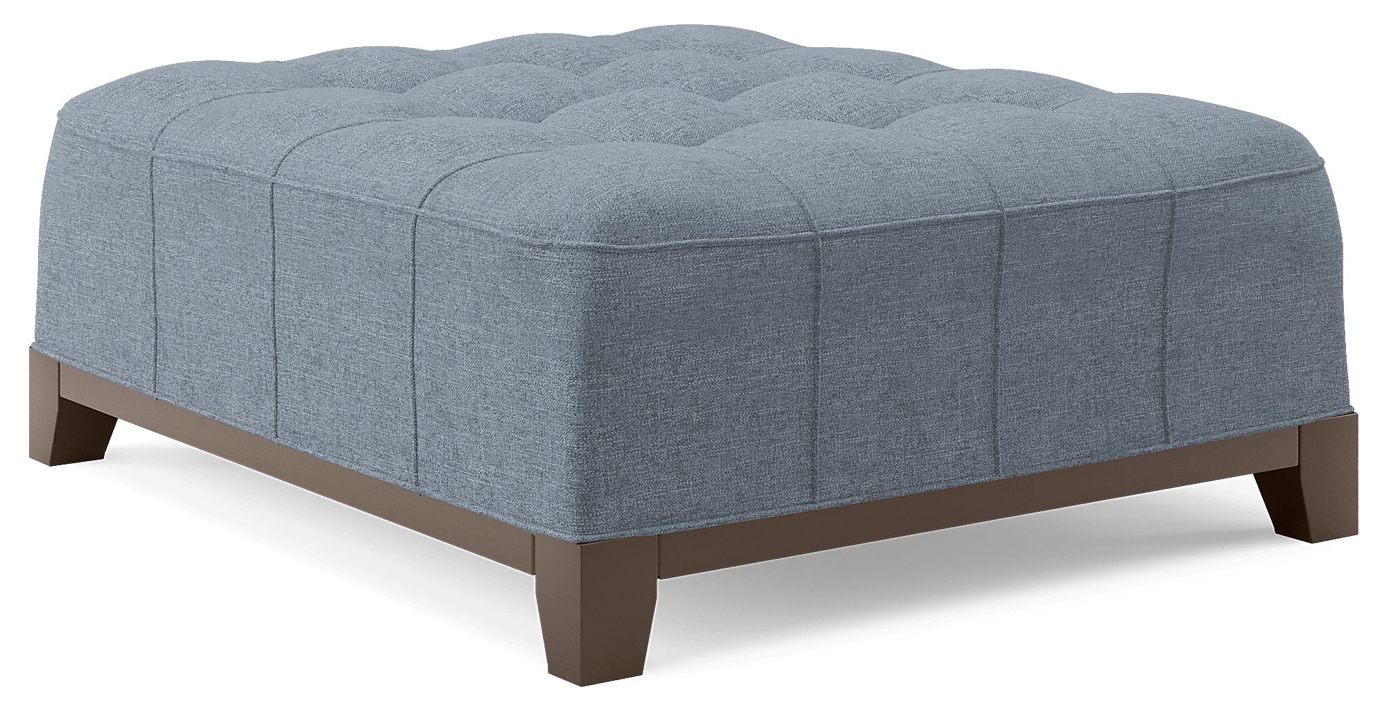 Cindy Crawford Home Metropolis Way Chambray Textured Cocktail Ottoman