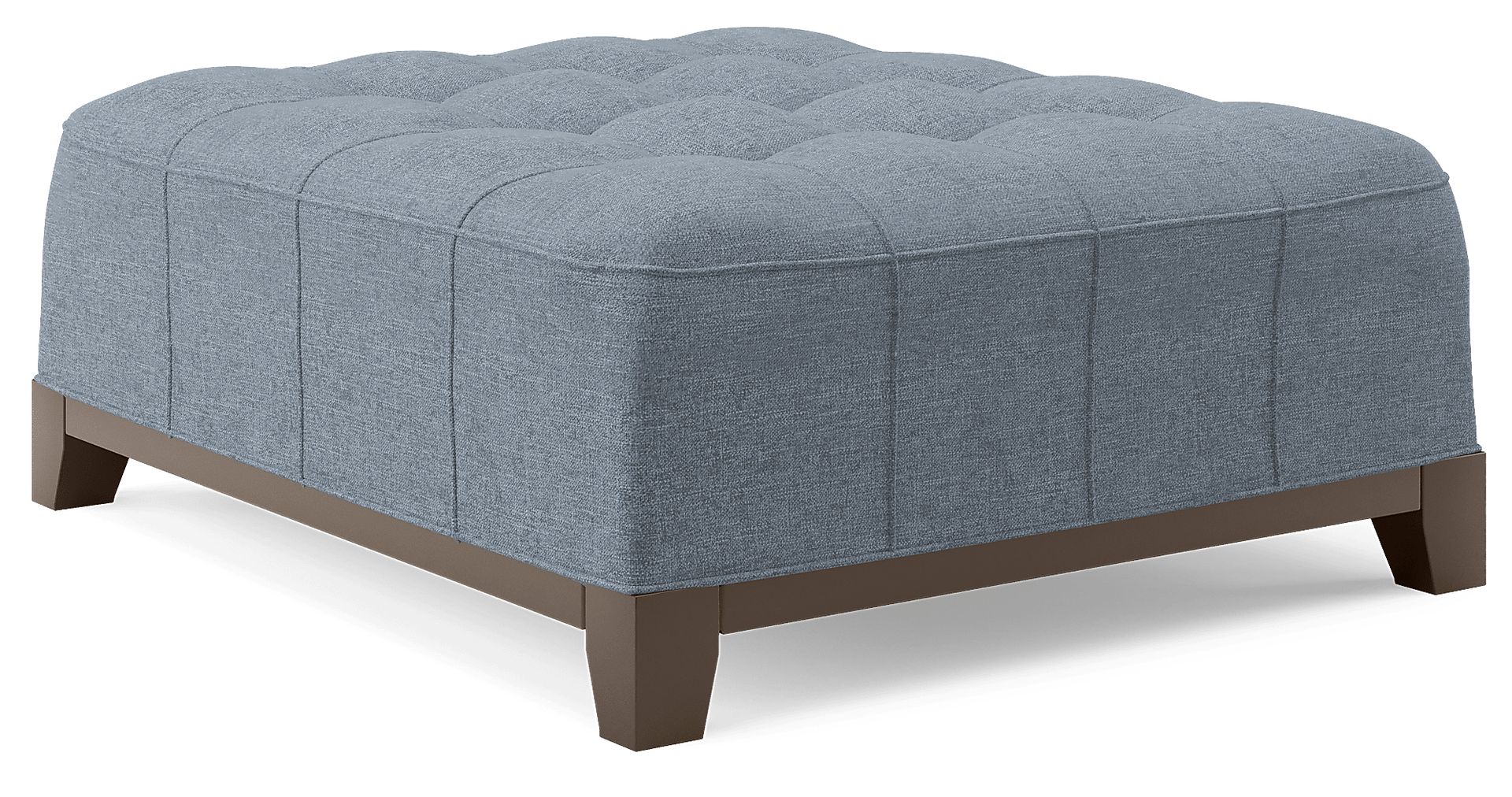 Metropolis Way Chambray Textured Cocktail Ottoman - Image 1