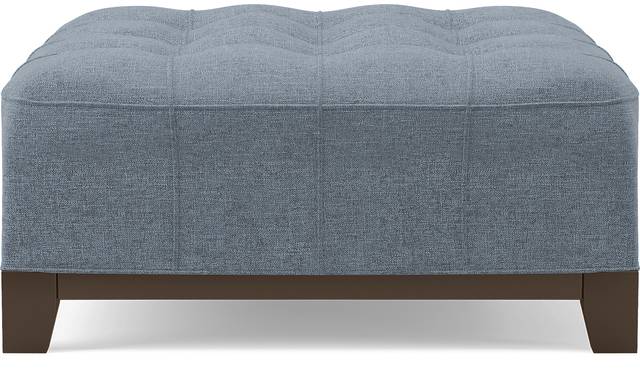 Metropolis Way Chambray Textured Cocktail Ottoman - Thumbnail - Image 1