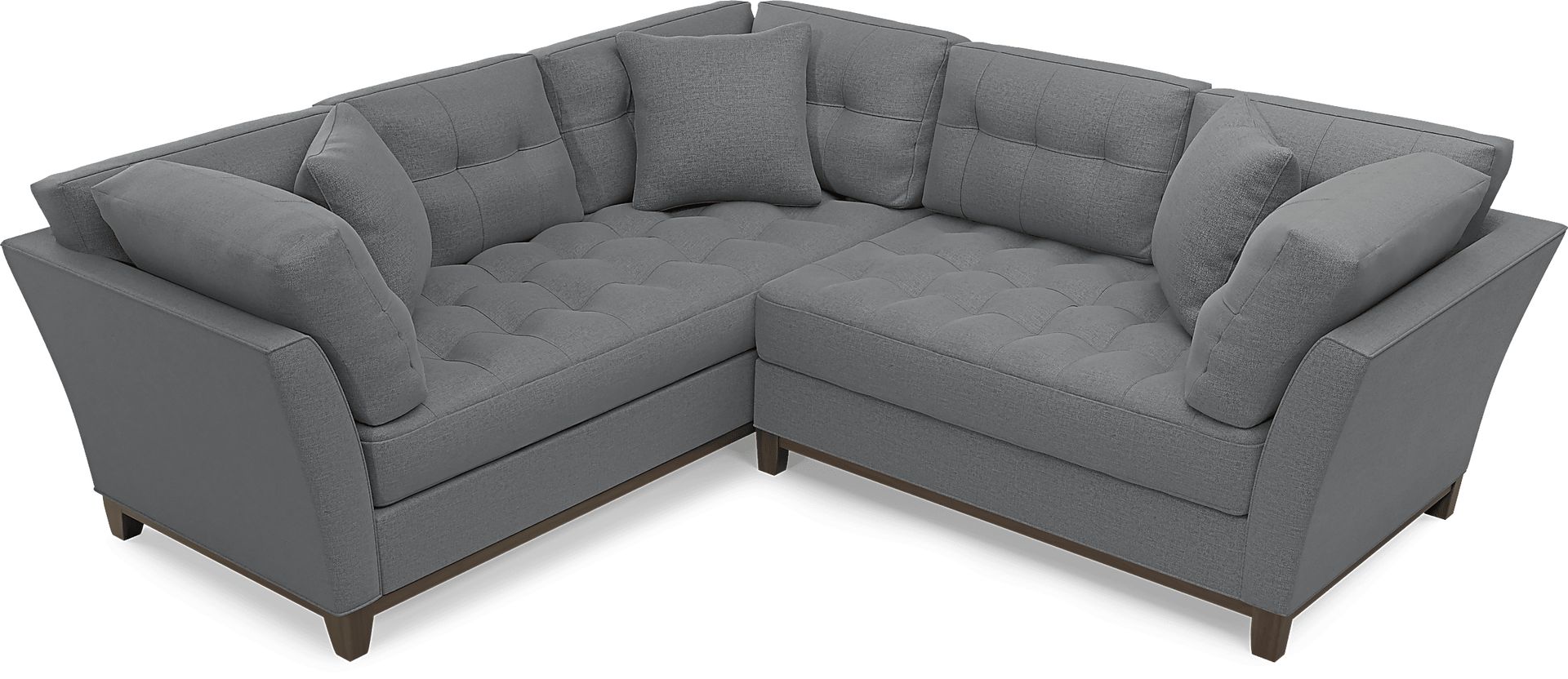 Metropolis Way Charcoal Textured 2 Pc Sectional - Image 3