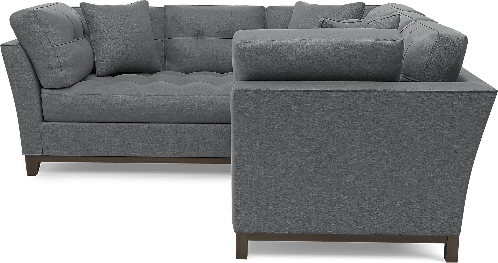 Metropolis Way Charcoal Textured 2 Pc Sectional - Image 4
