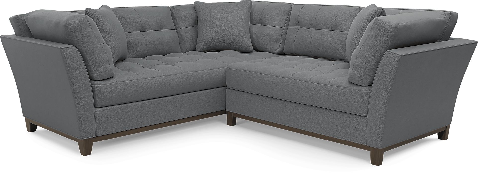 Metropolis Way Charcoal Textured 2 Pc Sectional - Image 1