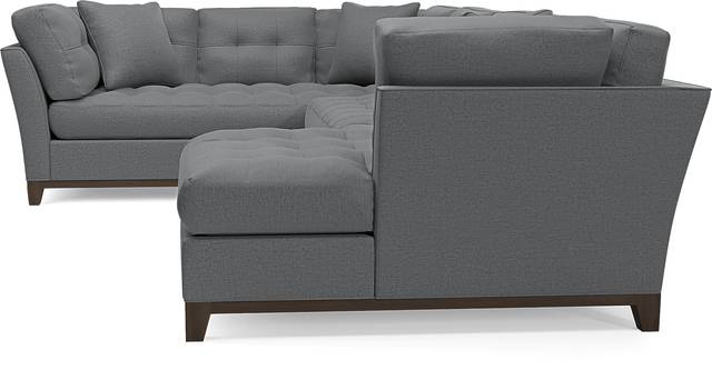 Metropolis Way Charcoal Textured 3 Pc Sectional - Thumbnail - Image 4