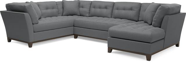 Metropolis Way Charcoal Textured 3 Pc Sectional - Thumbnail - Image 1
