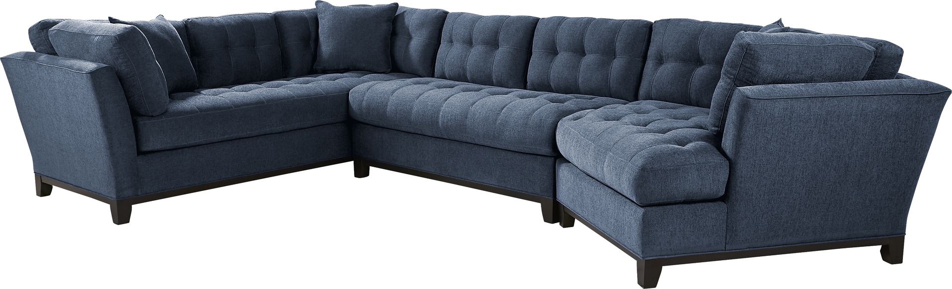 Metropolis Way Ink Textured 3 Pc Sectional with Cuddler - Image 3