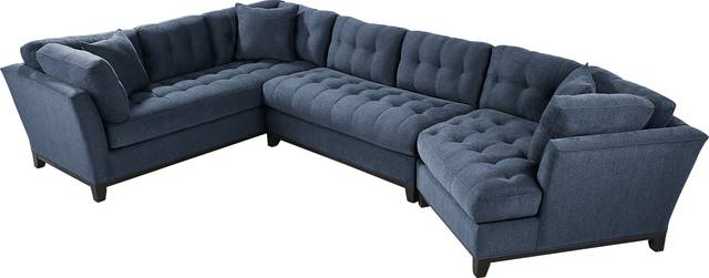 Metropolis Way Ink Textured 3 Pc Sectional with Cuddler - Thumbnail - Image 4