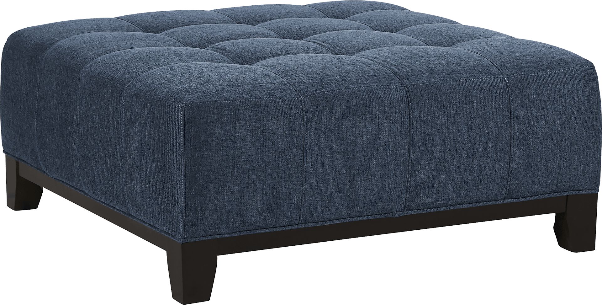 Metropolis Way Ink Textured Cocktail Ottoman - Image 1