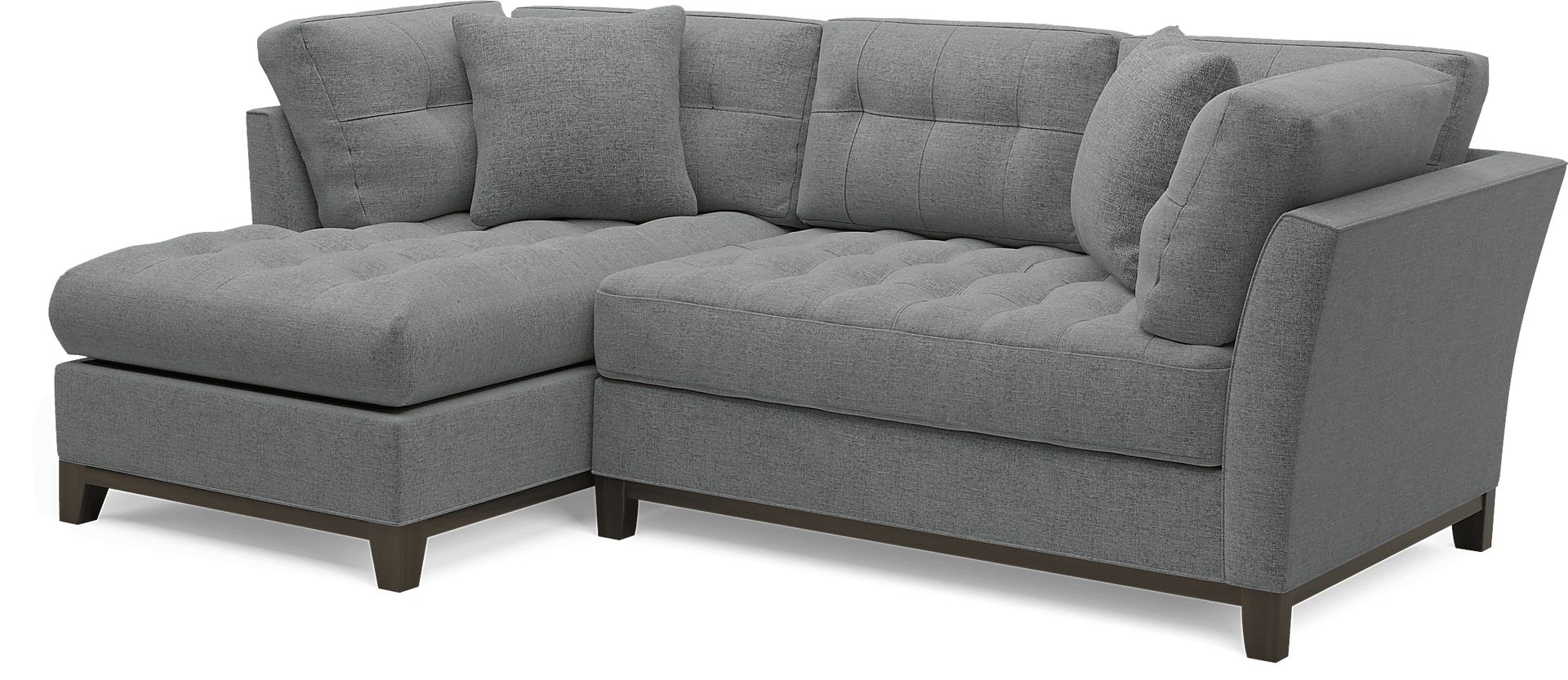 Cindy Crawford Metropolis Way Granite Gray Textured 2 Pc