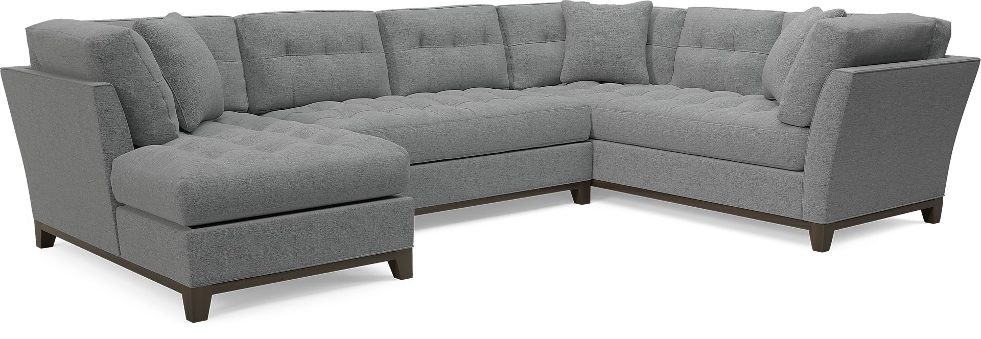 Cindy Crawford Home Metropolis Way Granite Textured 3 Pc Sectional - Image 1