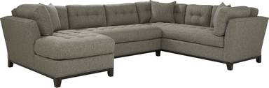 3 pc left arm chaise sectional