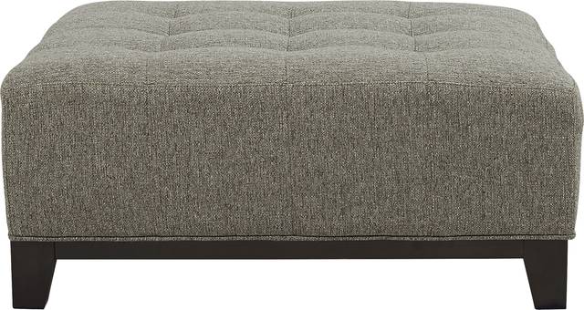Cindy Crawford Home Metropolis Way Gray Textured Cocktail Ottoman - Thumbnail - Image 2