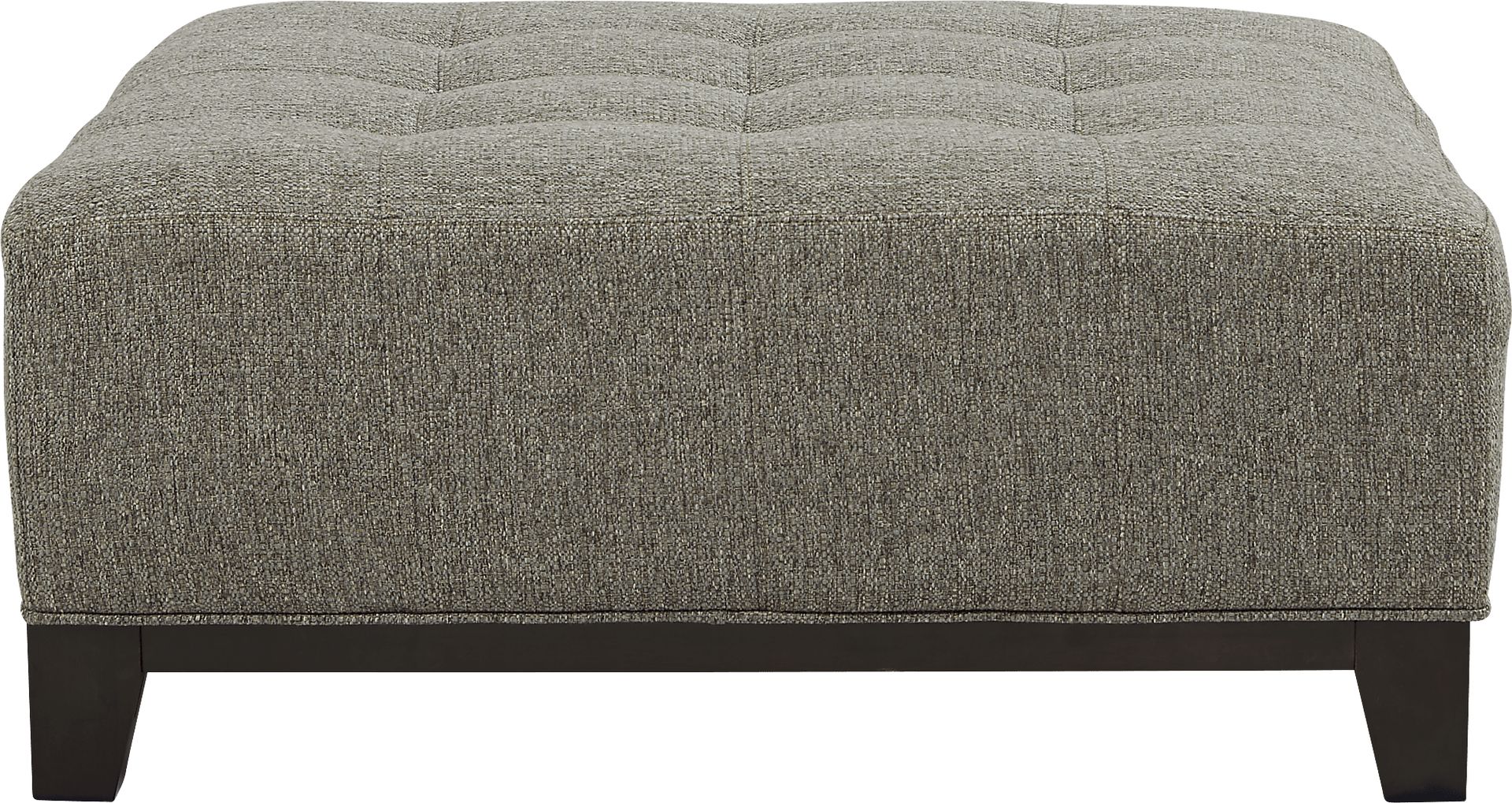 Cindy Crawford Home Metropolis Way Gray Textured Cocktail Ottoman - Image 2