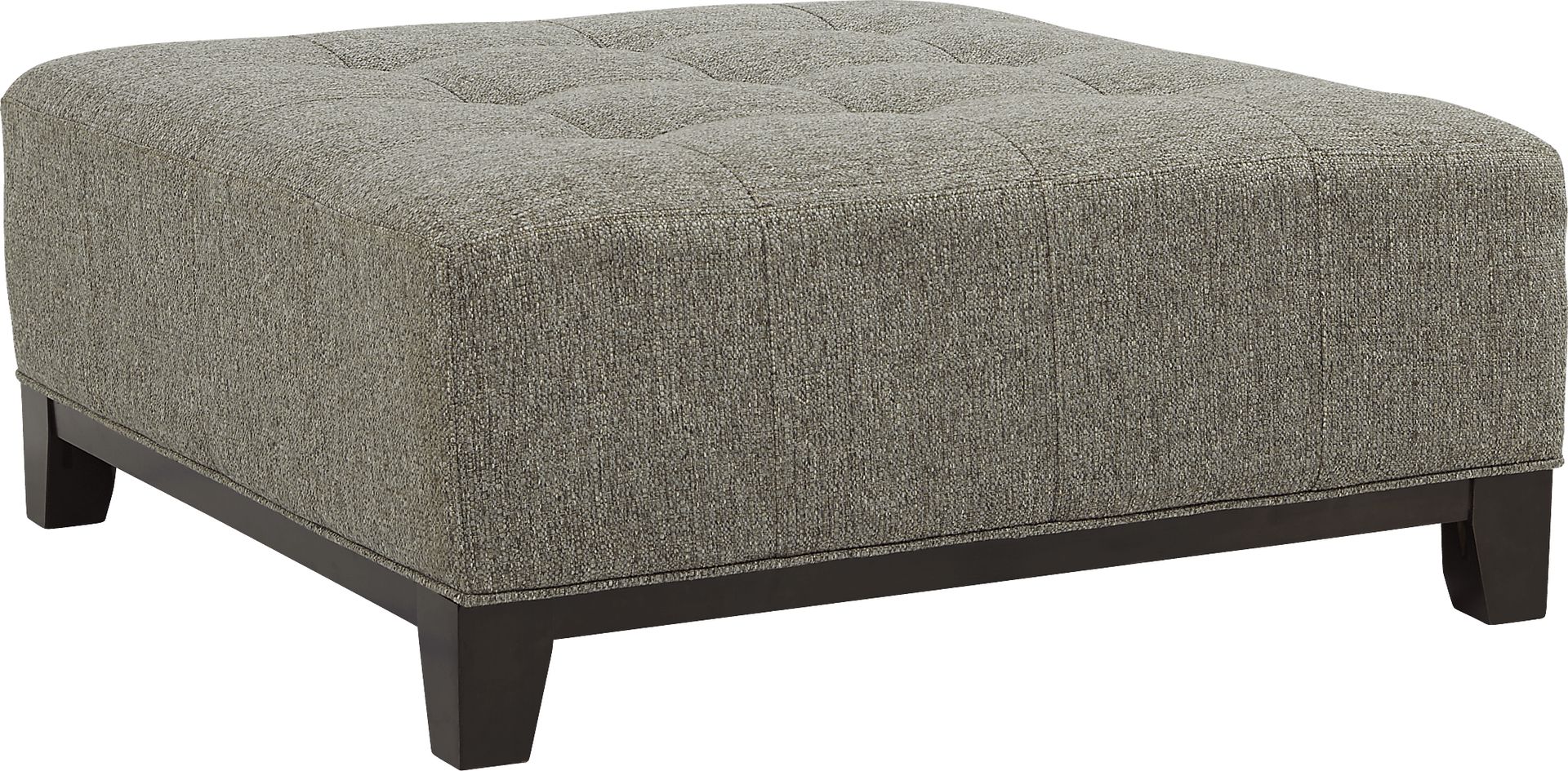 Cindy Crawford Home Metropolis Way Gray Textured Cocktail Ottoman - Image 1