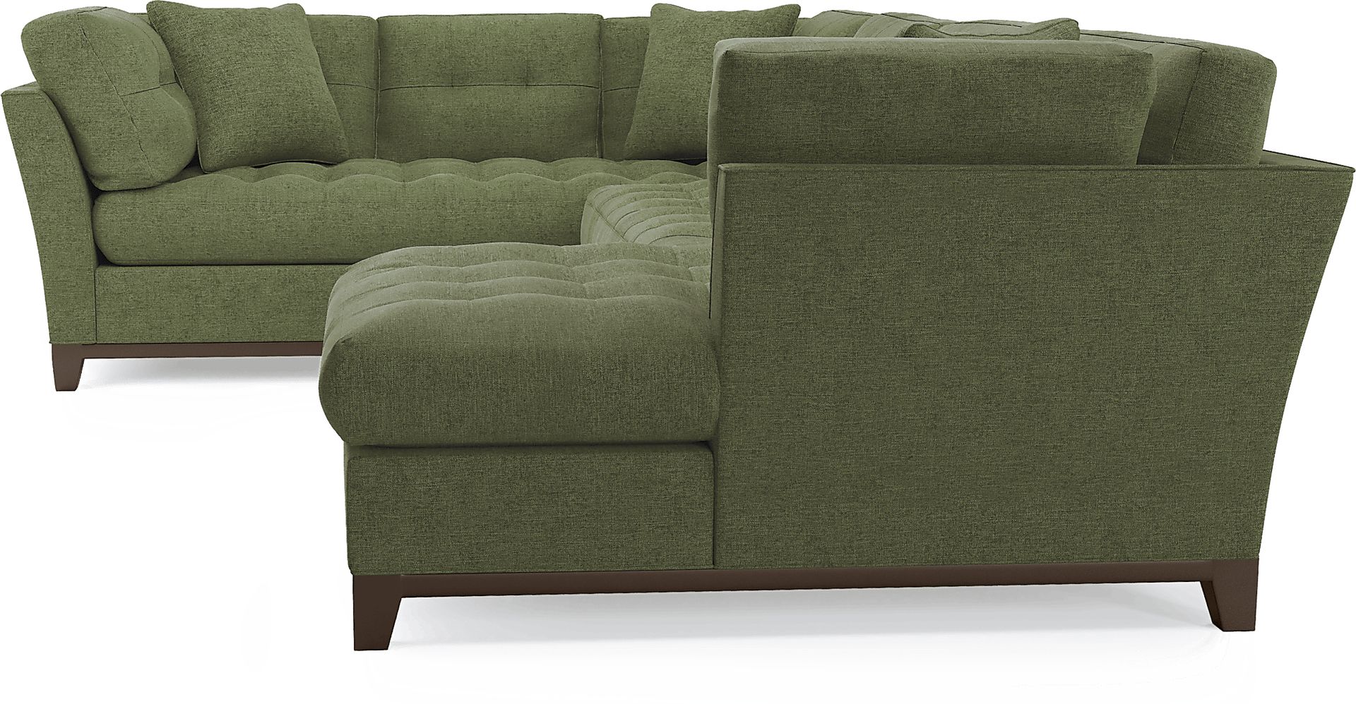 Metropolis Way Avocado Textured 3 Pc Sectional - Image 5