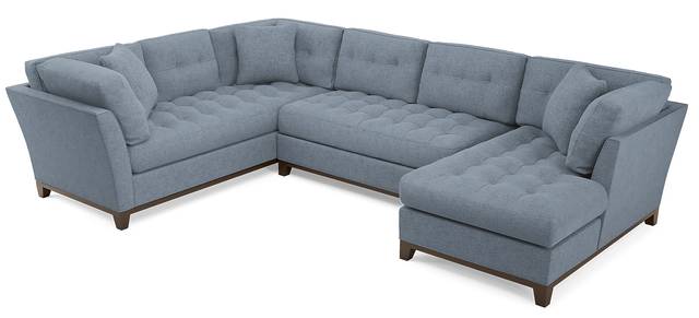 Metropolis Way Chambray Textured 3 Pc Sectional - Thumbnail - Image 4