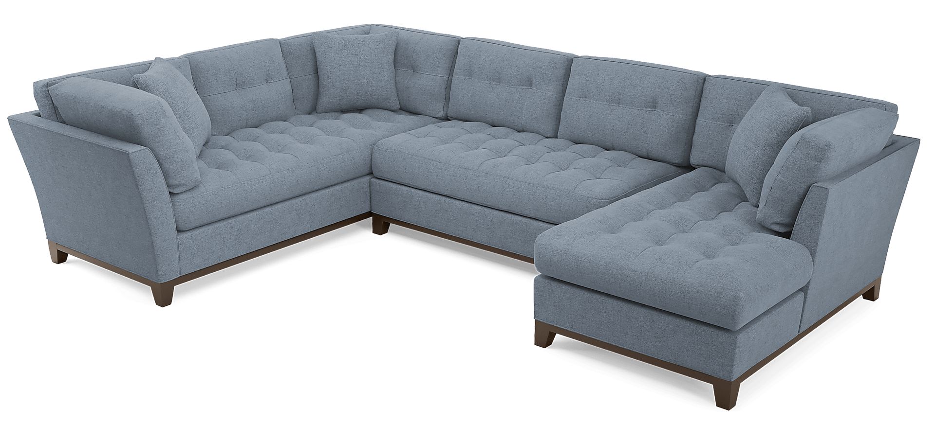 Metropolis Way Chambray Textured 3 Pc Sectional - Image 4