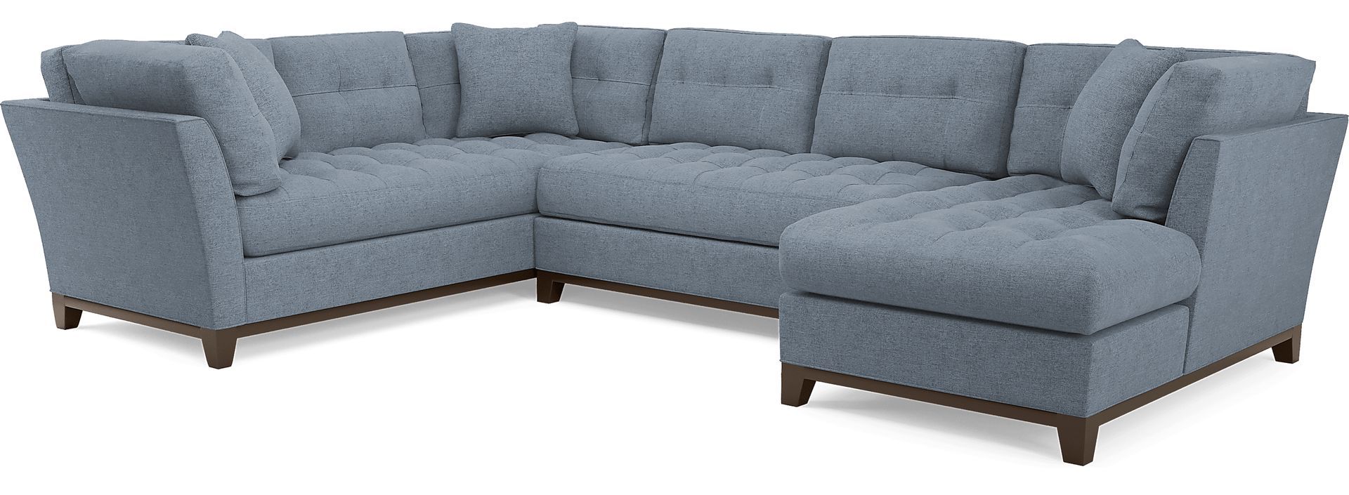 Metropolis Way Chambray Textured 3 Pc Sectional - Image 1