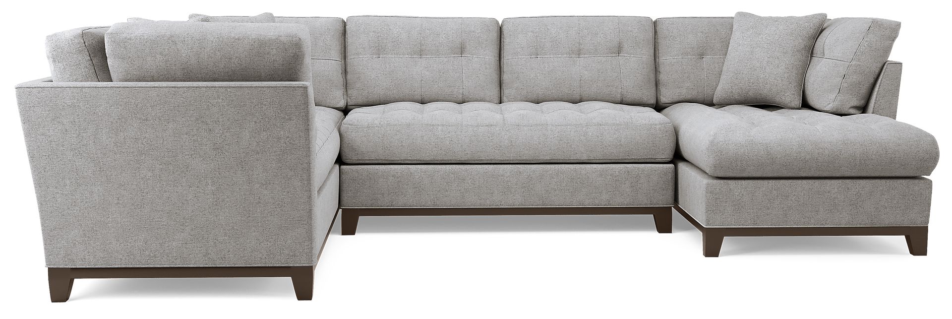 Metropolis Way Smoke Textured 3 Pc Sectional - Image 3