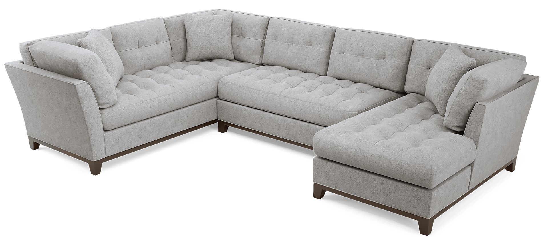Metropolis Way Smoke Textured 3 Pc Sectional - Image 4