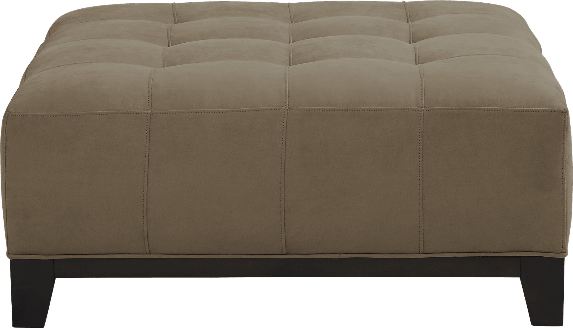 Cindy Crawford Home Metropolis Way Khaki Microfiber Cocktail Ottoman - Image 2