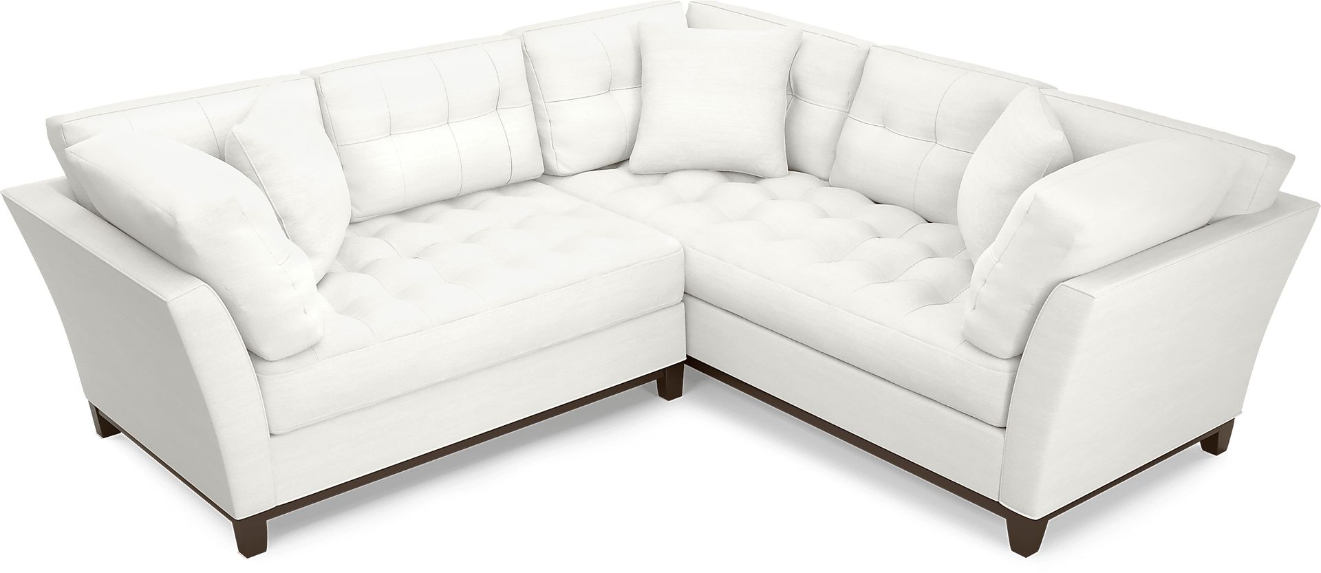 Cindy Crawford Home Metropolis Way Off-White Textured 2 Pc Sectional - Image 4