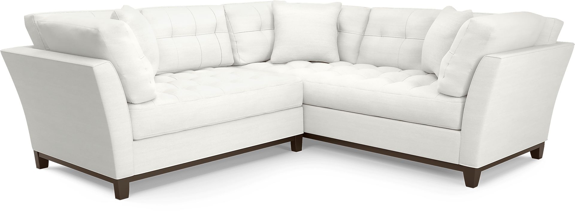Cindy Crawford Home Metropolis Way Off-White Textured 2 Pc Sectional - Image 1