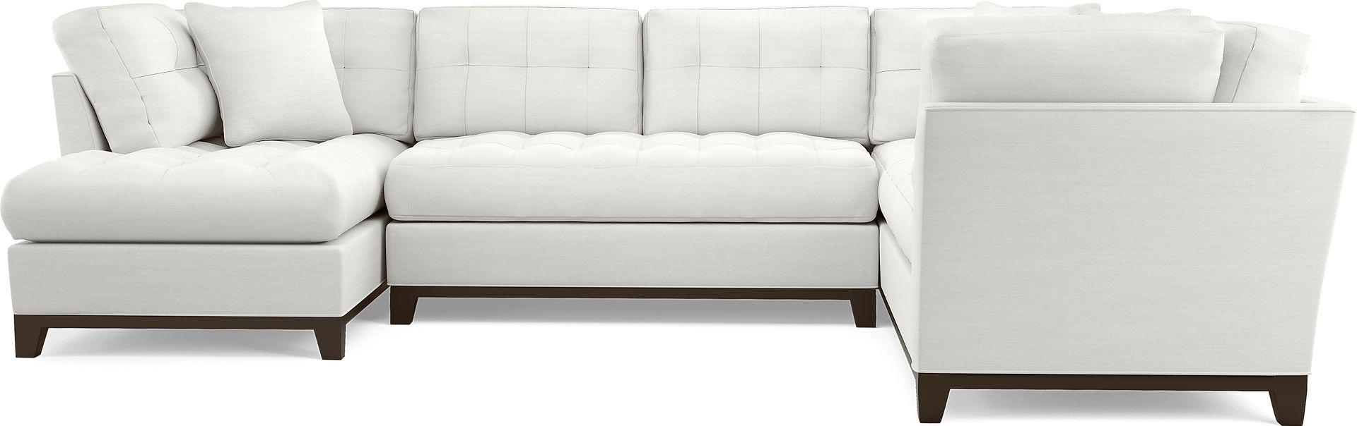 Cindy Crawford Home Metropolis Way Off-White Textured 3 Pc Sectional - Image 3