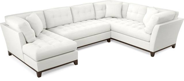 Cindy Crawford Home Metropolis Way Off-White Textured 3 Pc Sectional - Thumbnail - Image 4