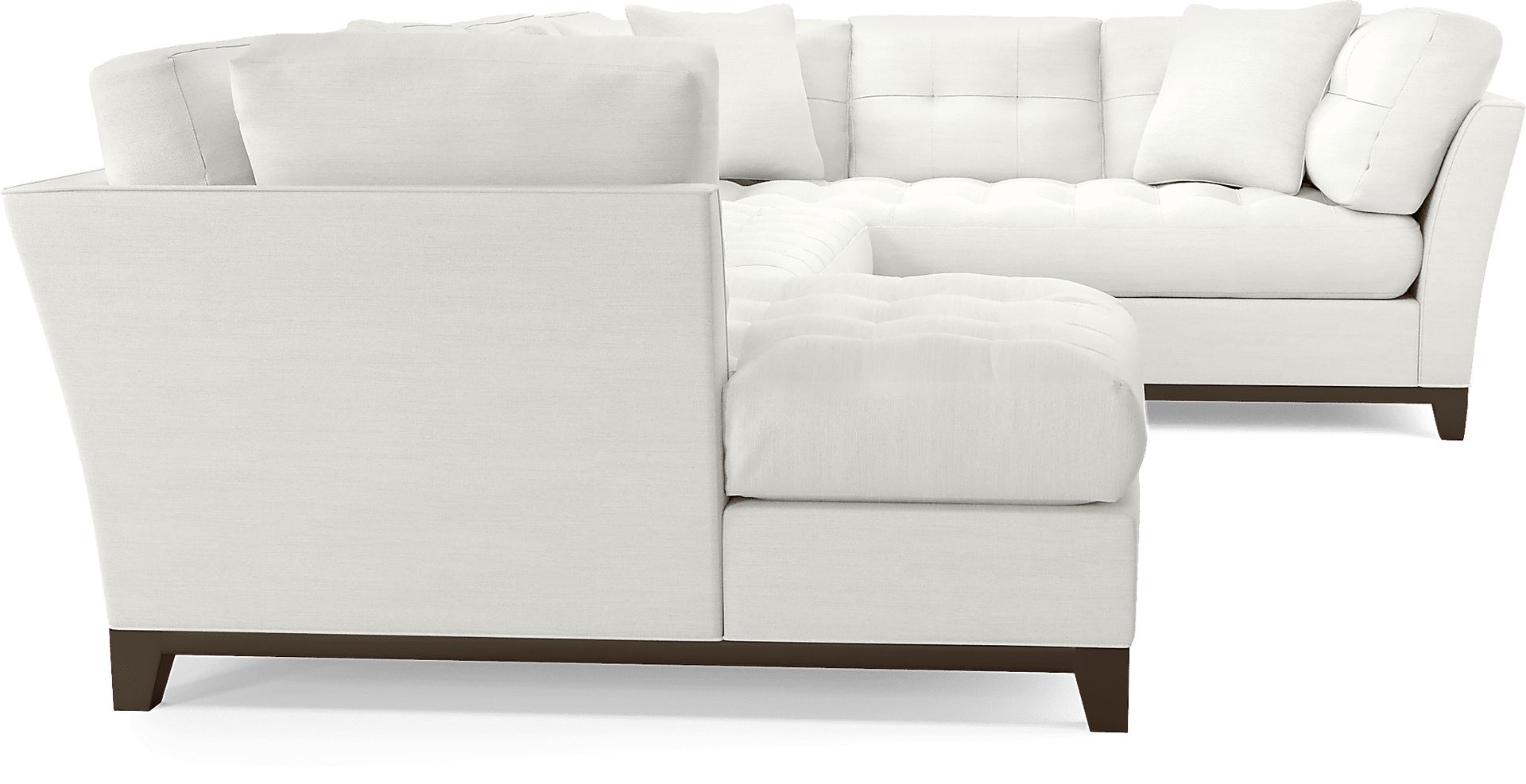 Cindy Crawford Home Metropolis Way Off-White Textured 3 Pc Sectional - Image 5