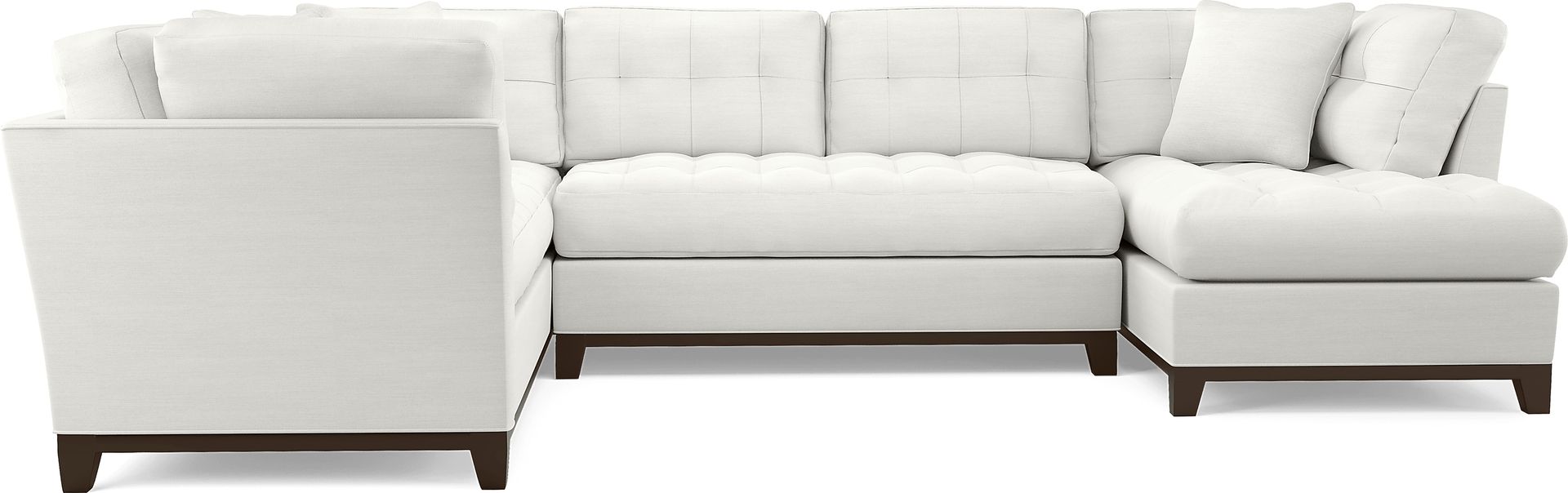 Cindy Crawford Home Metropolis Way Off-White Textured 3 Pc Sectional - Image 3