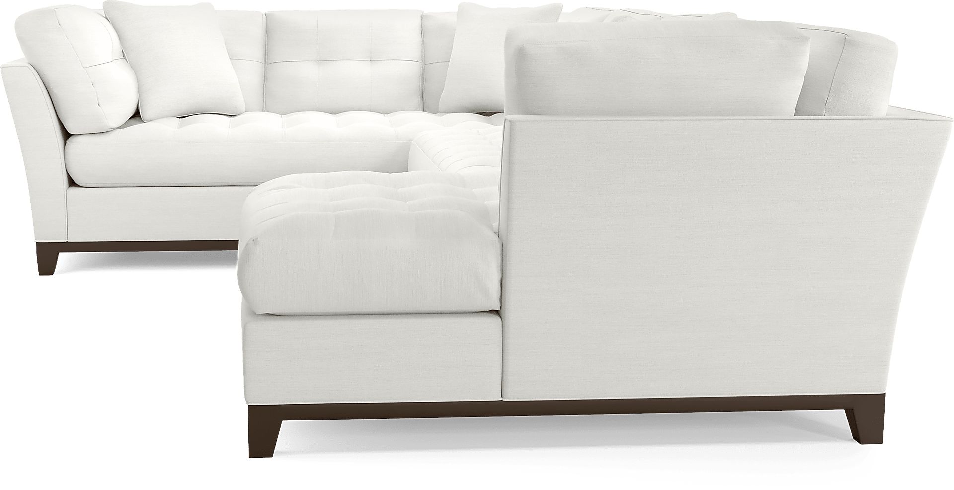 Cindy Crawford Home Metropolis Way Off-White Textured 3 Pc Sectional - Image 5