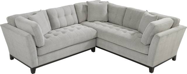 Metropolis Way Platinum Textured 2 Pc Sectional - Thumbnail - Image 3