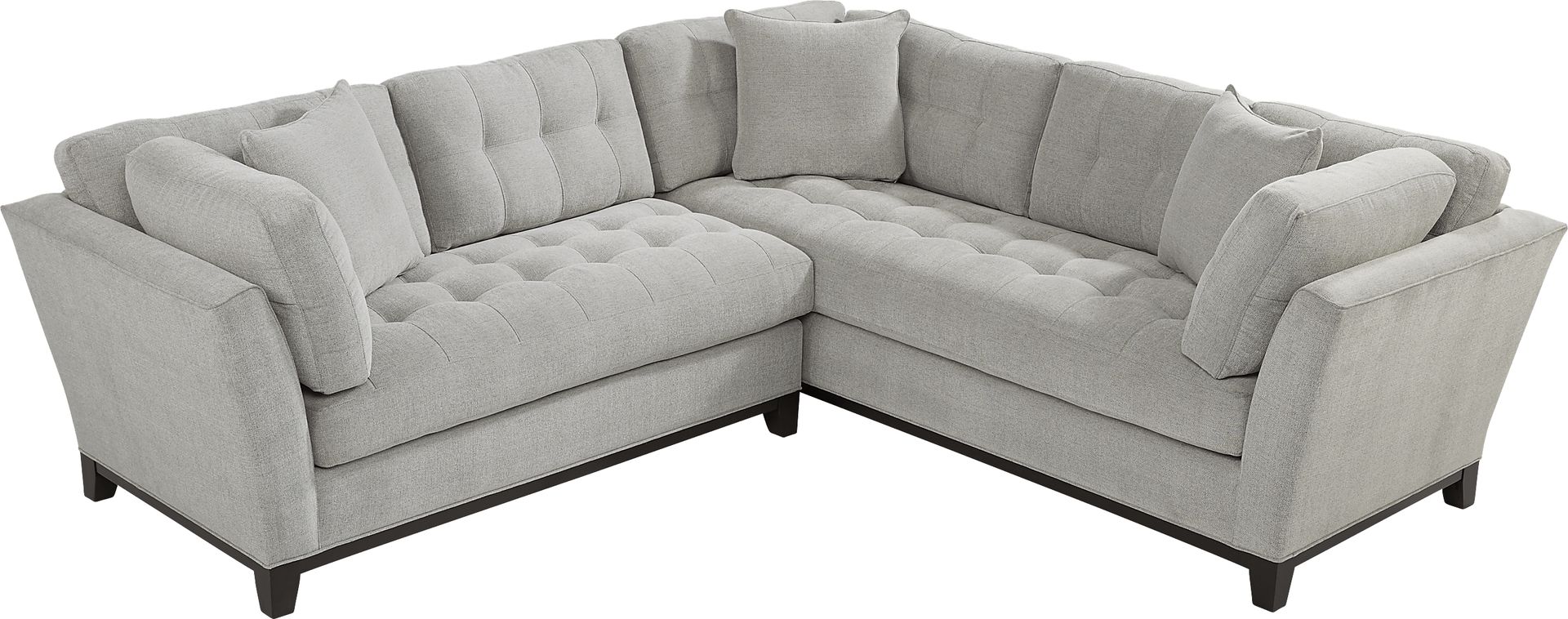 Metropolis Way Platinum Textured 2 Pc Sectional - Image 3