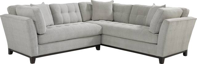 Metropolis Way Platinum Textured 2 Pc Sectional - Thumbnail - Image 1