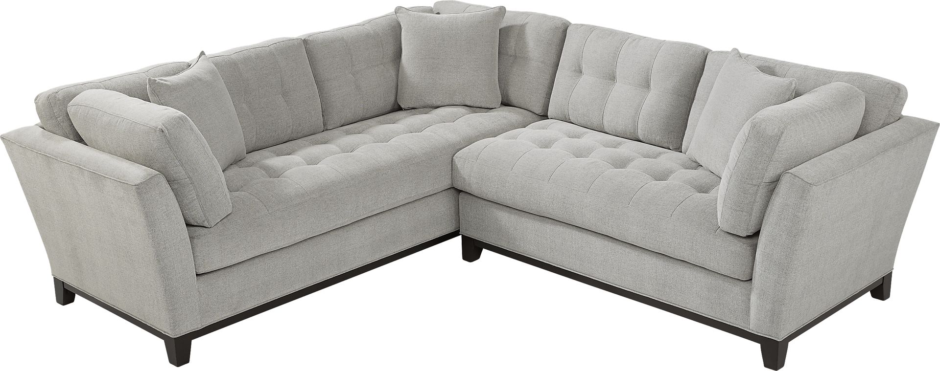 Metropolis Way Platinum Textured 2 Pc Sectional - Image 3