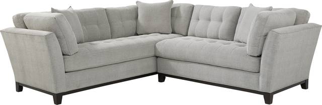 Metropolis Way Platinum Textured 2 Pc Sectional - Thumbnail - Image 1