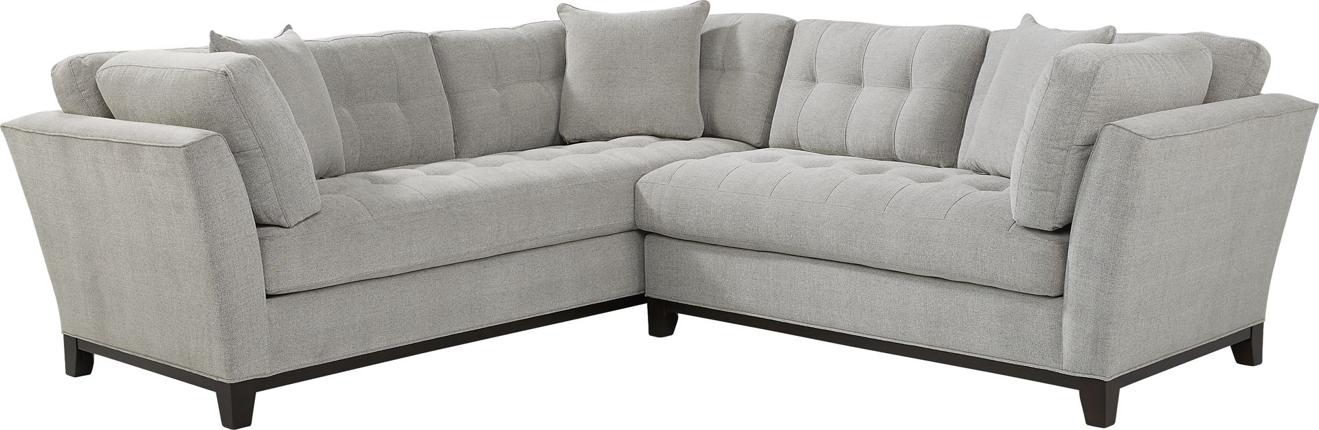 Metropolis Way Platinum Textured 2 Pc Sectional - Image 1