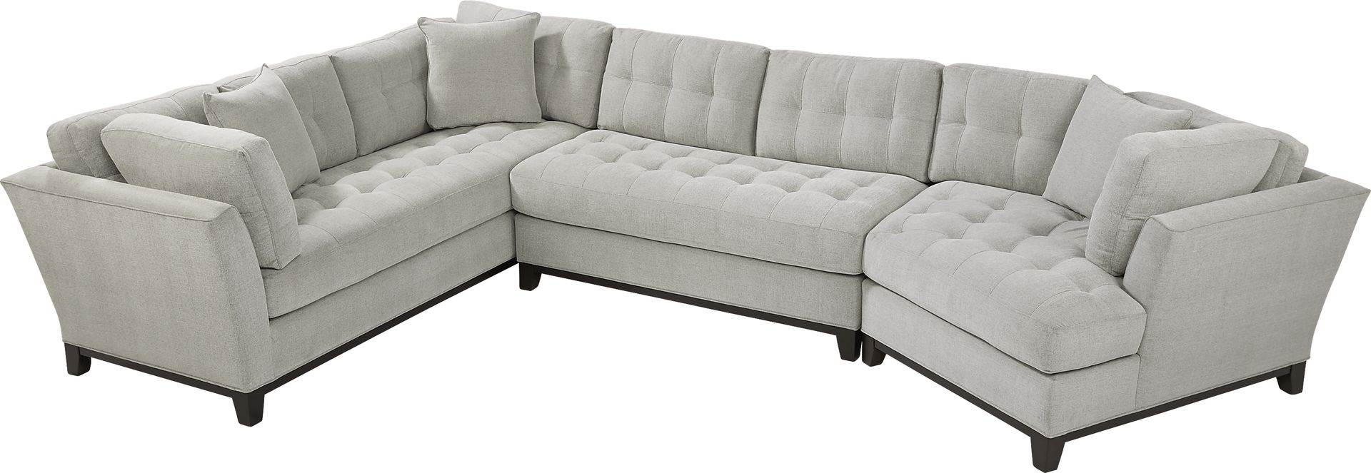 Metropolis Way Platinum Textured 3 Pc Sectional with Cuddler - Image 3