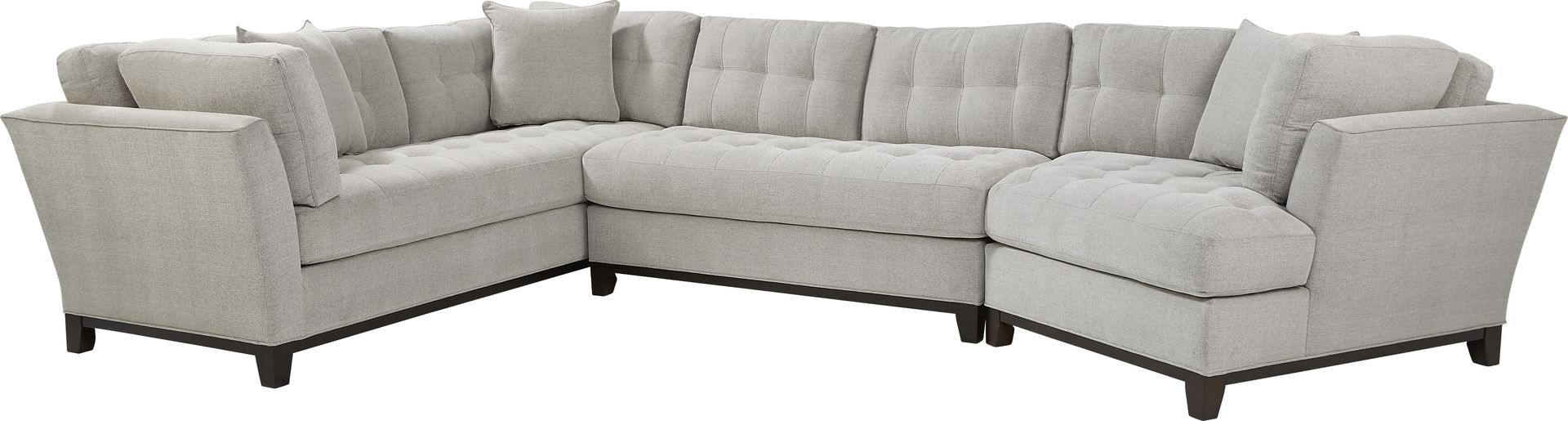 Metropolis Way Platinum Textured 3 Pc Sectional with Cuddler - Image 1