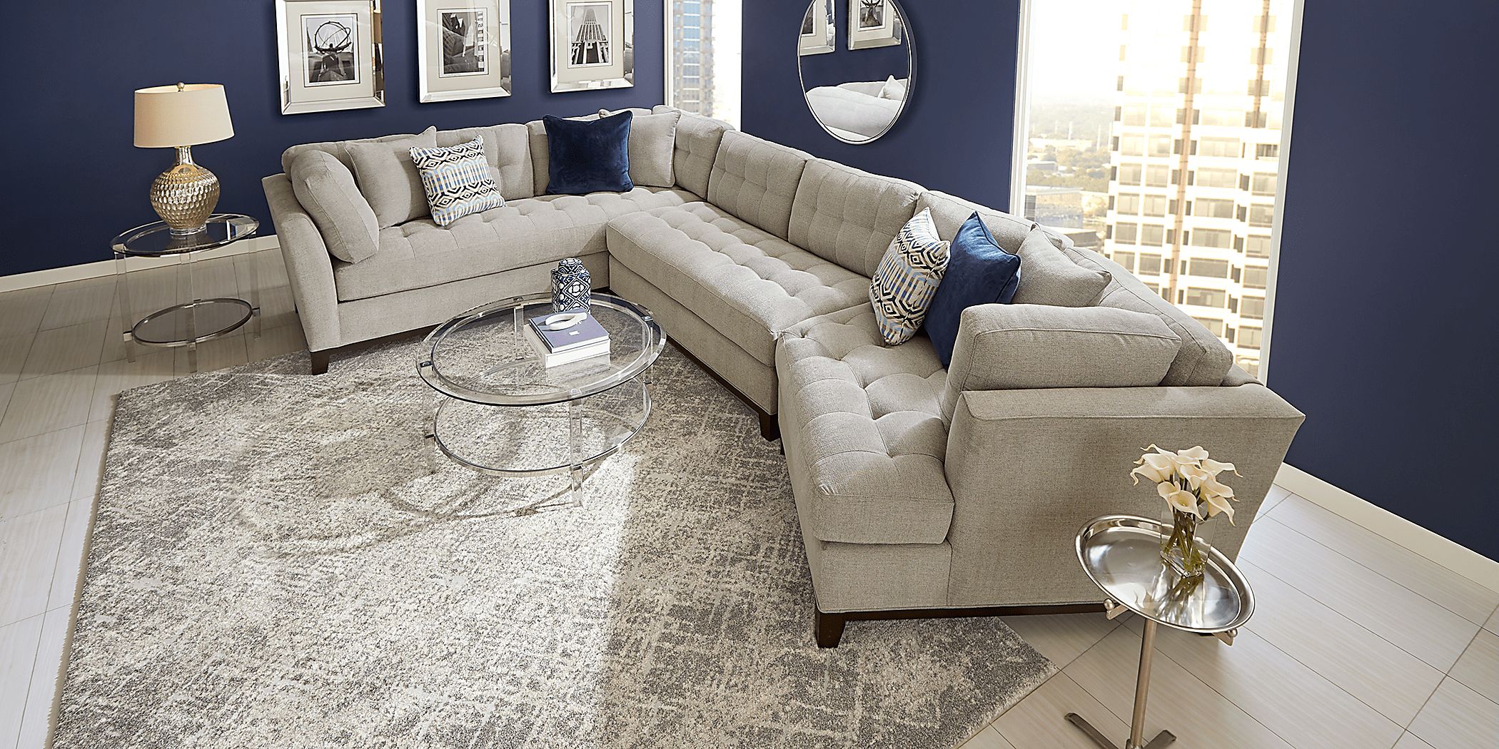 その他 PENTHOUSE 3-combinations- [CD] Cindy Crawford Metropolis Way Ink Blue Textured 3 Pc