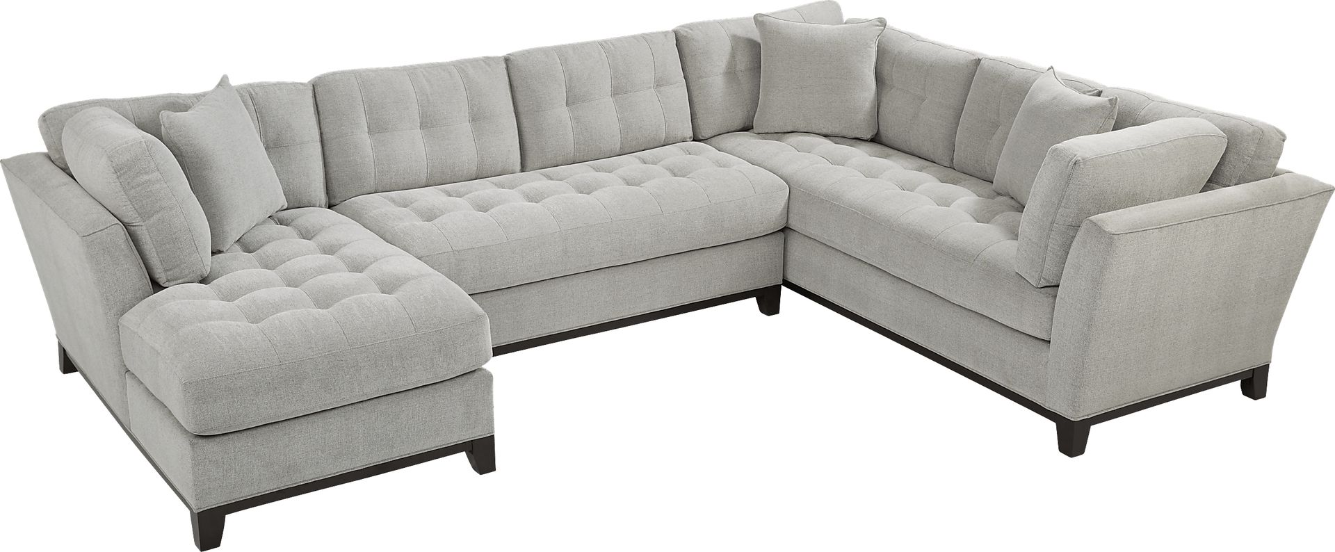 Metropolis Way Platinum Textured 3 Pc Sectional - Image 3