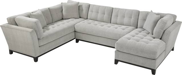 Metropolis Way Platinum Textured 3 Pc Sectional - Thumbnail - Image 3