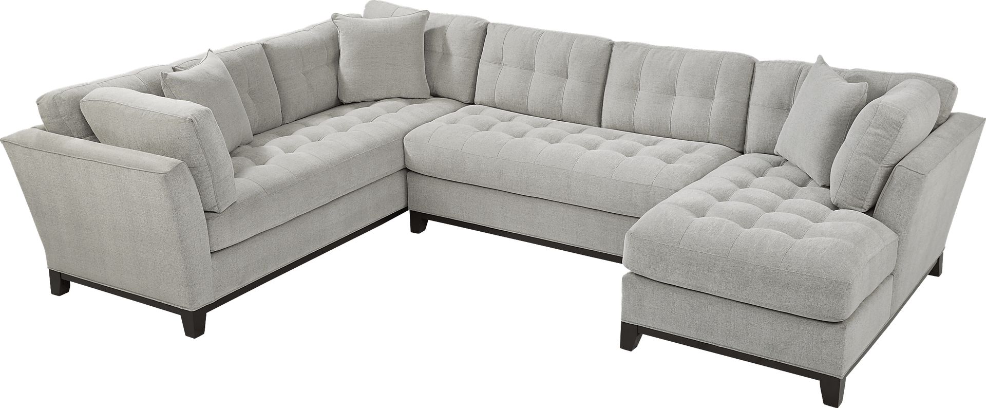 Metropolis Way Platinum Textured 3 Pc Sectional - Image 3